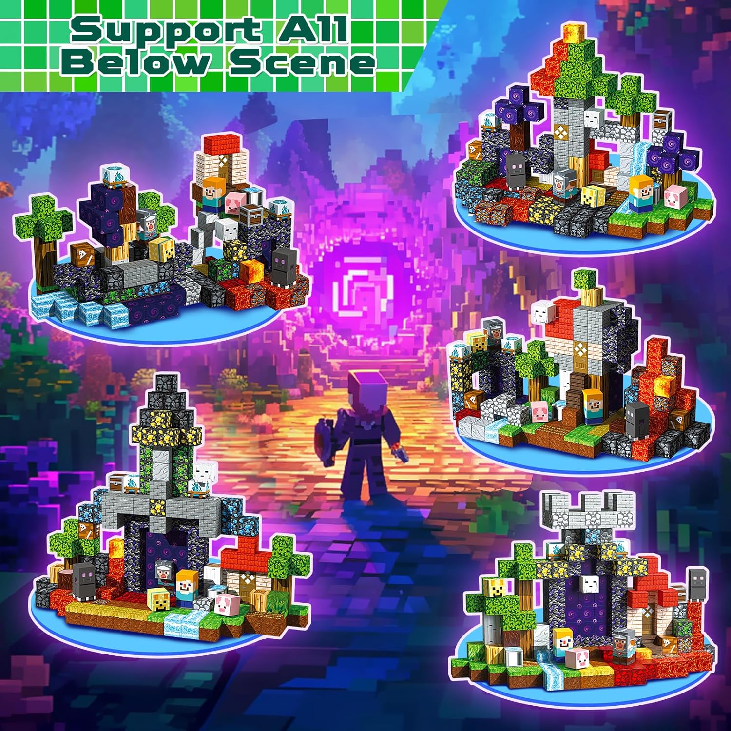 MAGNECRAFT Magnetic Blocks – 200 kom građevne magnetne kocke STEM za djecu 3+