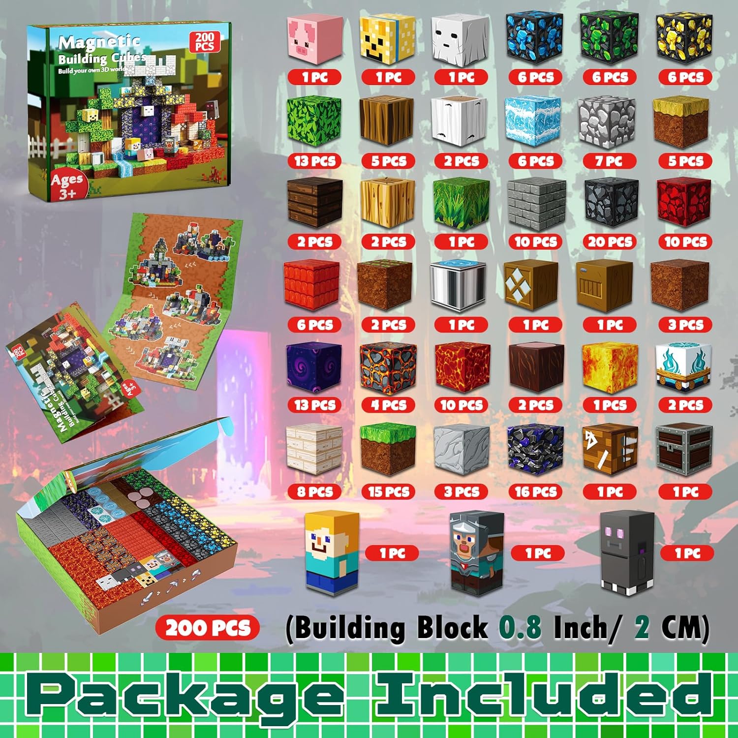 MAGNECRAFT Magnetic Blocks PORTAL – 200 kom građevne magnetne kocke STEM za djecu 3+