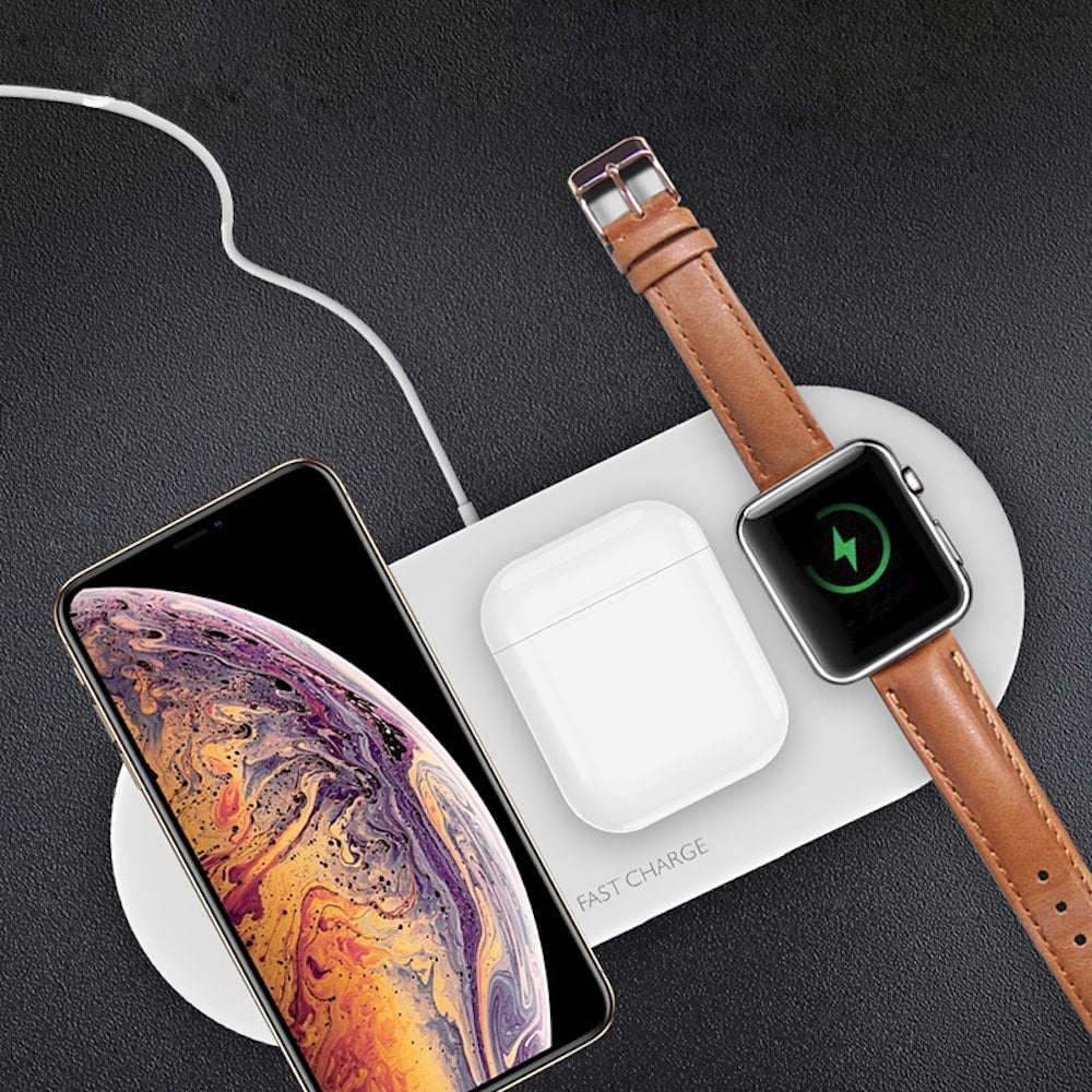 3 u 1 Bežični punjač za mobitel, slušalice i sat