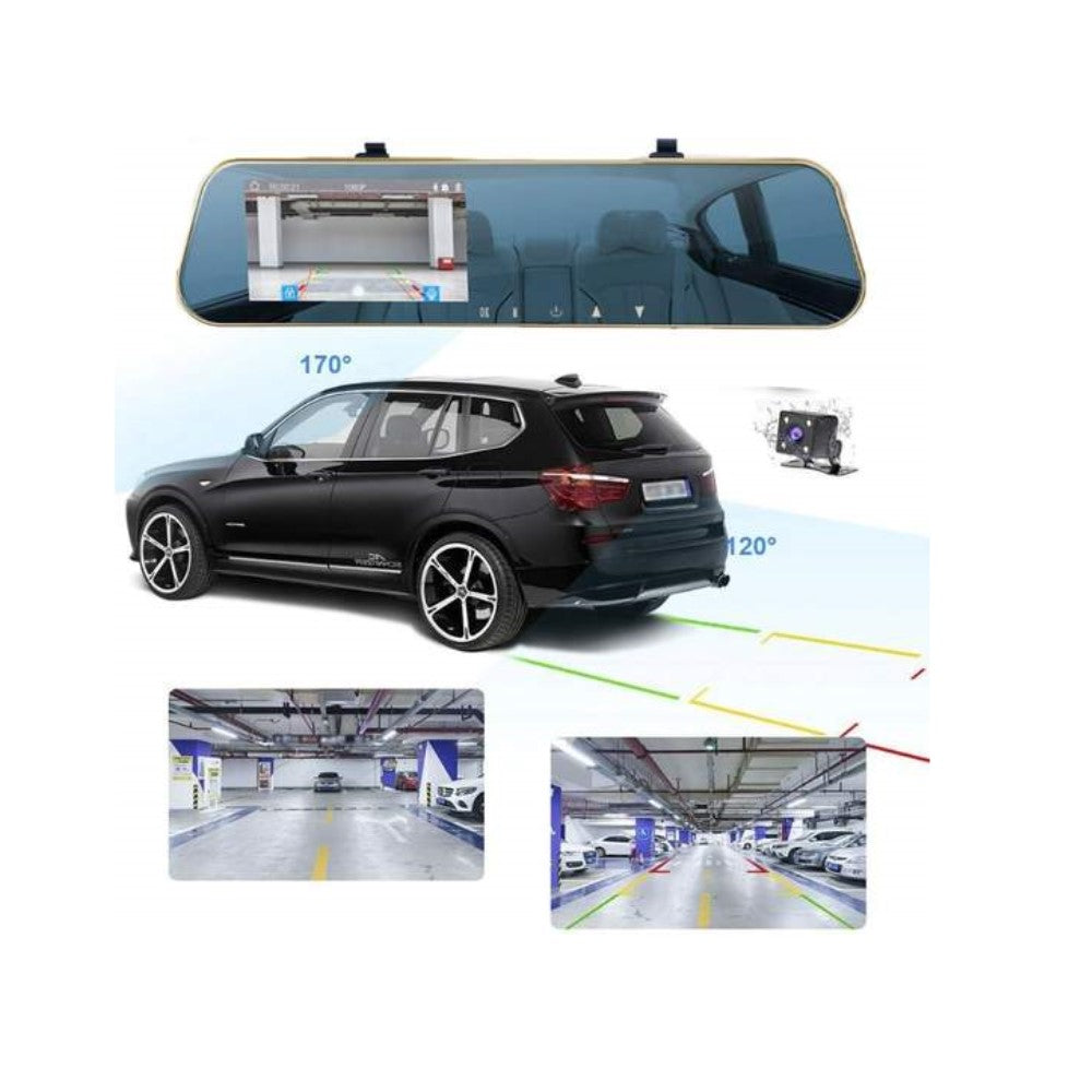 Auto Retrovizor Sa 4,3" LCD Ekranom, Snimačem I Dvije Kamere