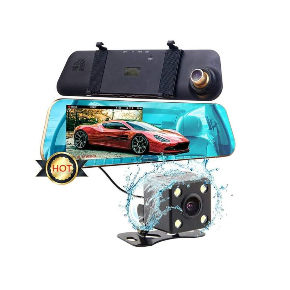 Auto Retrovizor Sa 4,3" LCD Ekranom, Snimačem I Dvije Kamere