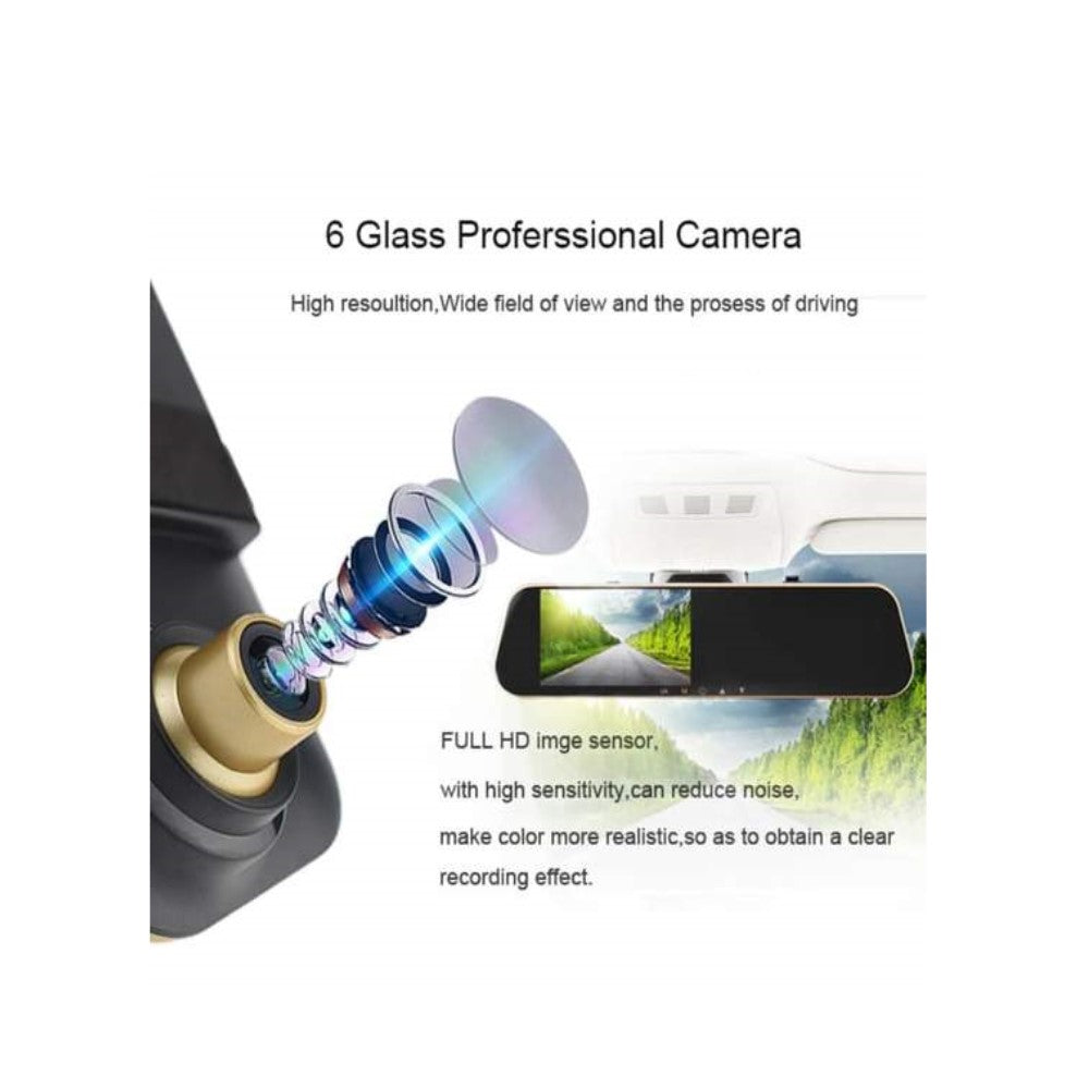 Auto Retrovizor Sa 4,3" LCD Ekranom, Snimačem I Dvije Kamere