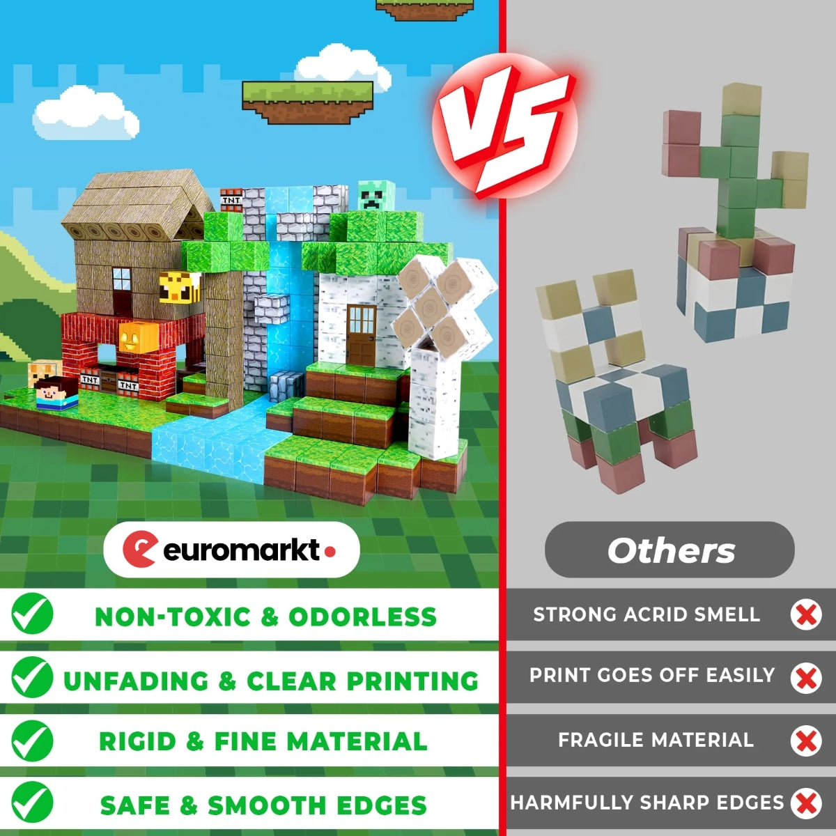 MAGNECRAFT Magnetic Blocks FOREST LIFE – 100 kom građevne magnetne kocke STEM za djecu 3+