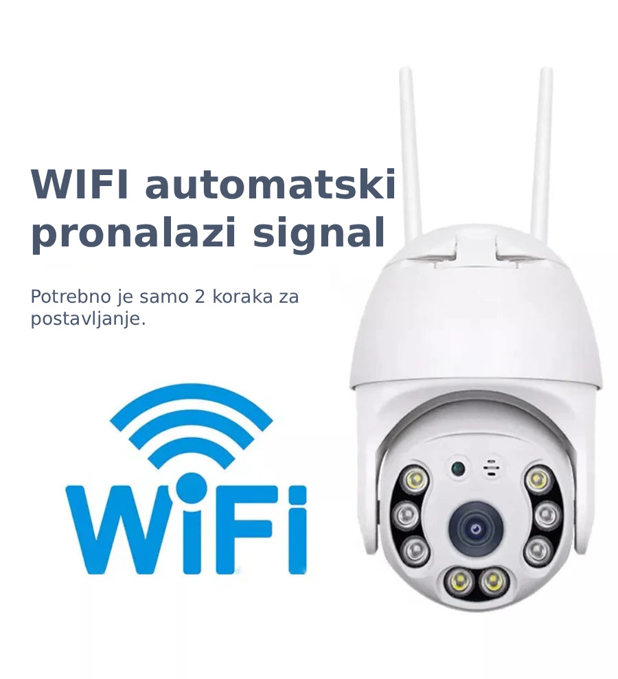 Vanjska nadzorna kamera WiFi - noćni vid, detekcija pokreta, aplikacija