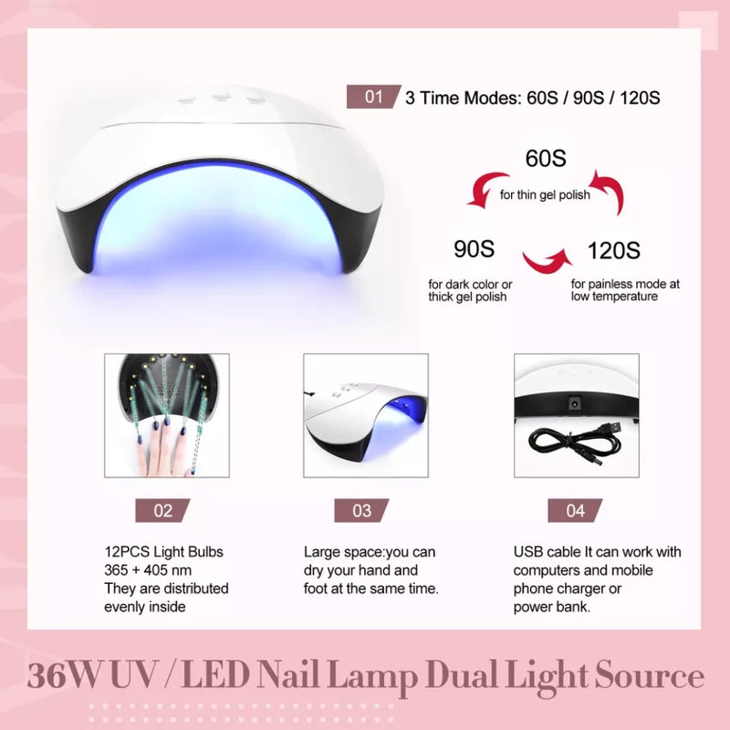 Set za manikuru + UV/LED Lampa