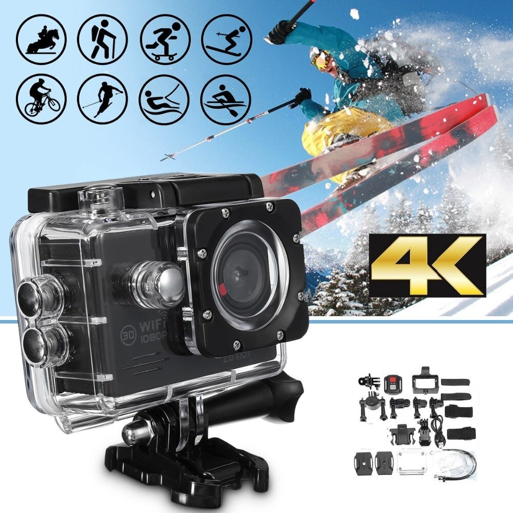 4K Ultra HD Akcijska Kamera, Vodootporna, WiFi