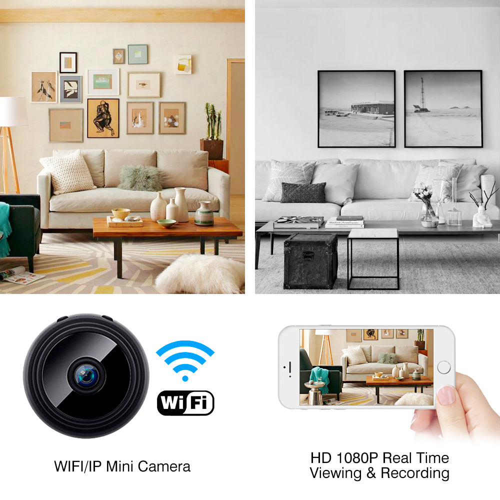 Mini nadzorna kamera, nadzor uživo, WiFi, dnevno-noćno snimanje